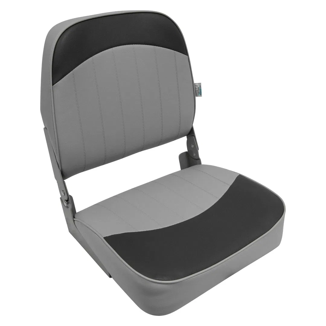 8WD734PLS-664 – WISE SEATING Boat Seat, Fishing Seat Low Back Seat Type Non-Adjustable Foldable 19 Inch Height x 16 I...